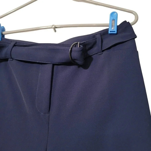 White House Black Market Pants Womens 4R Black Wide Leg Trouser Blue Classic Y2k - Picture 13 of 13